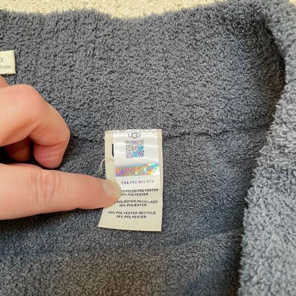 UGG Terri Wide Leg Cozy Knit Lounge Pant Womens 2X Gray Soft Fuzzy Pull On - Picture 6 of 12